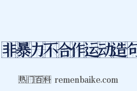 非暴力不合作运动造句是什么意思的图片